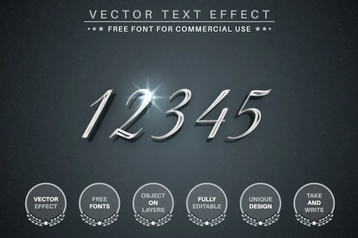 Silver - Editable Text Effect