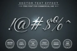 Silver - Editable Text Effect