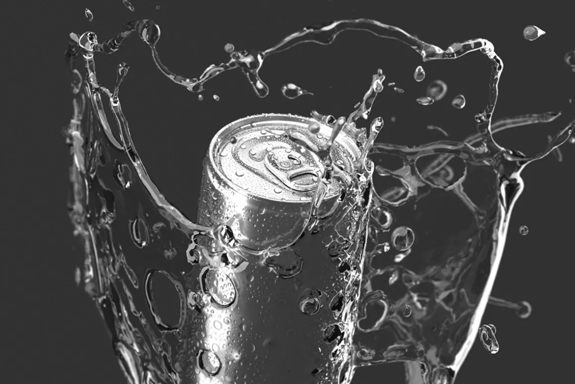 Silver 250ml Aluminum Can 3D Model
