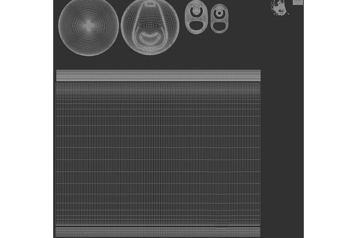 Silver 250ml Aluminum Can 3D Model