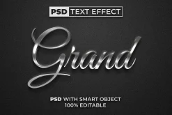 Silver Text Effect Beauty Style