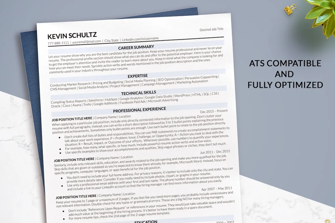Simple ATS Resume for Google Docs