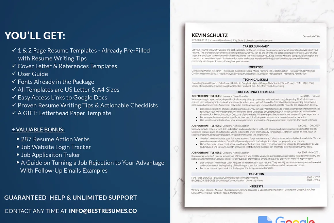 Simple ATS Resume for Google Docs