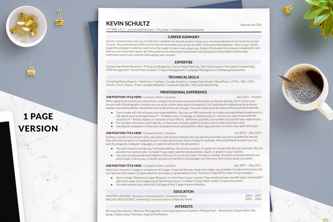 Simple ATS Resume for Google Docs