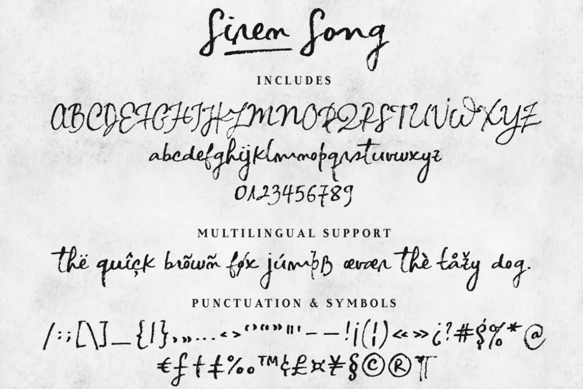 Siren Song font and texture pack
