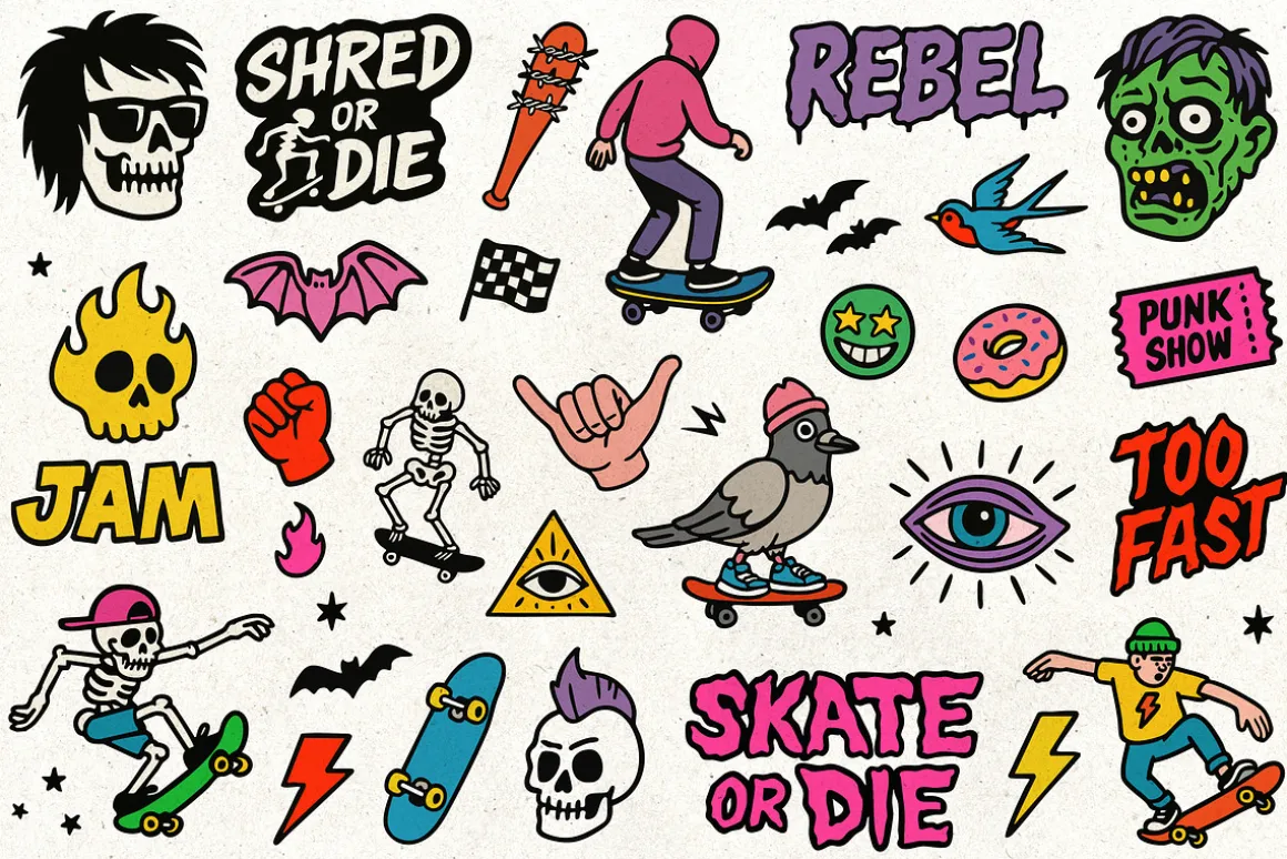 Skate or Break | 200+ Sticker Set