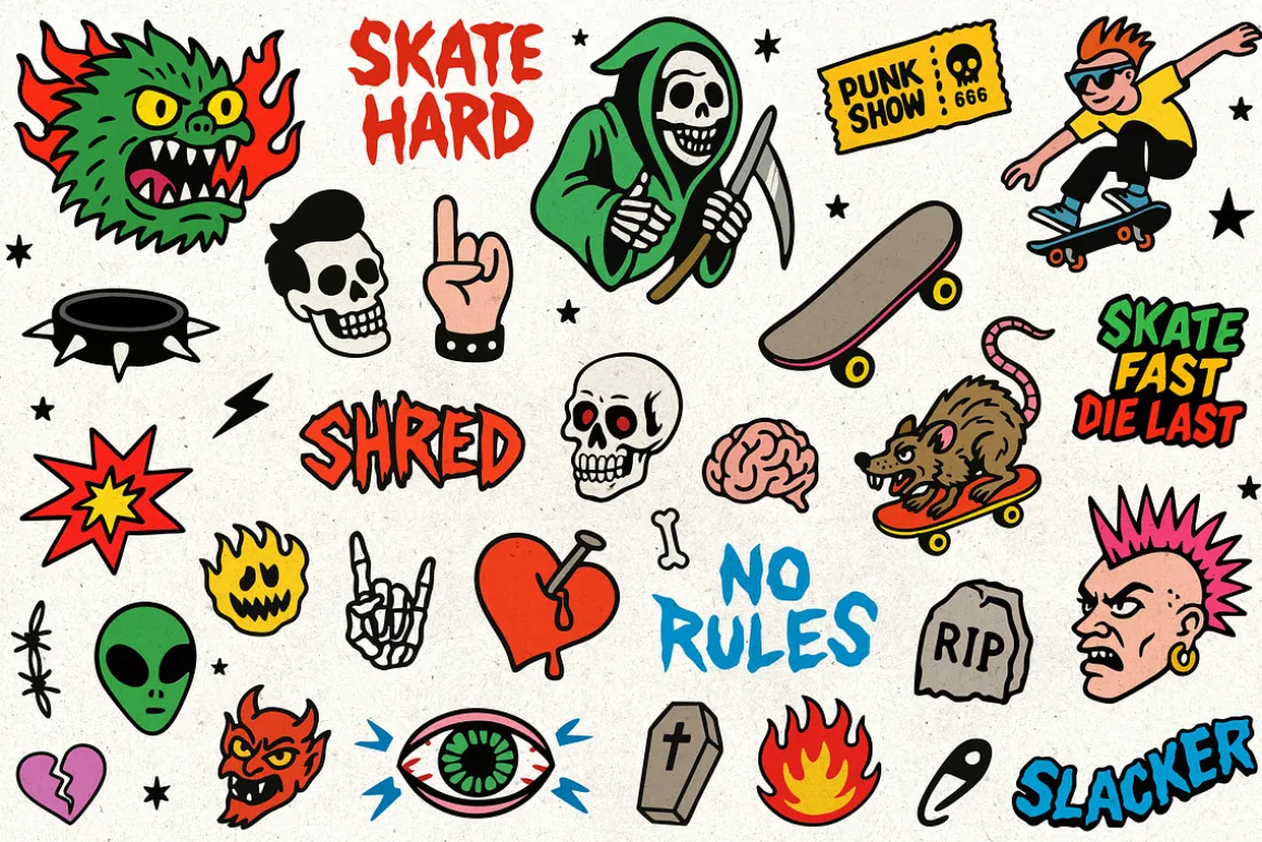 Skate or Break | 200+ Sticker Set