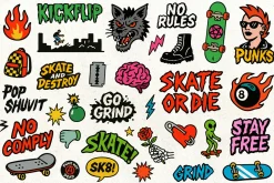 Skate or Break | 200+ Sticker Set