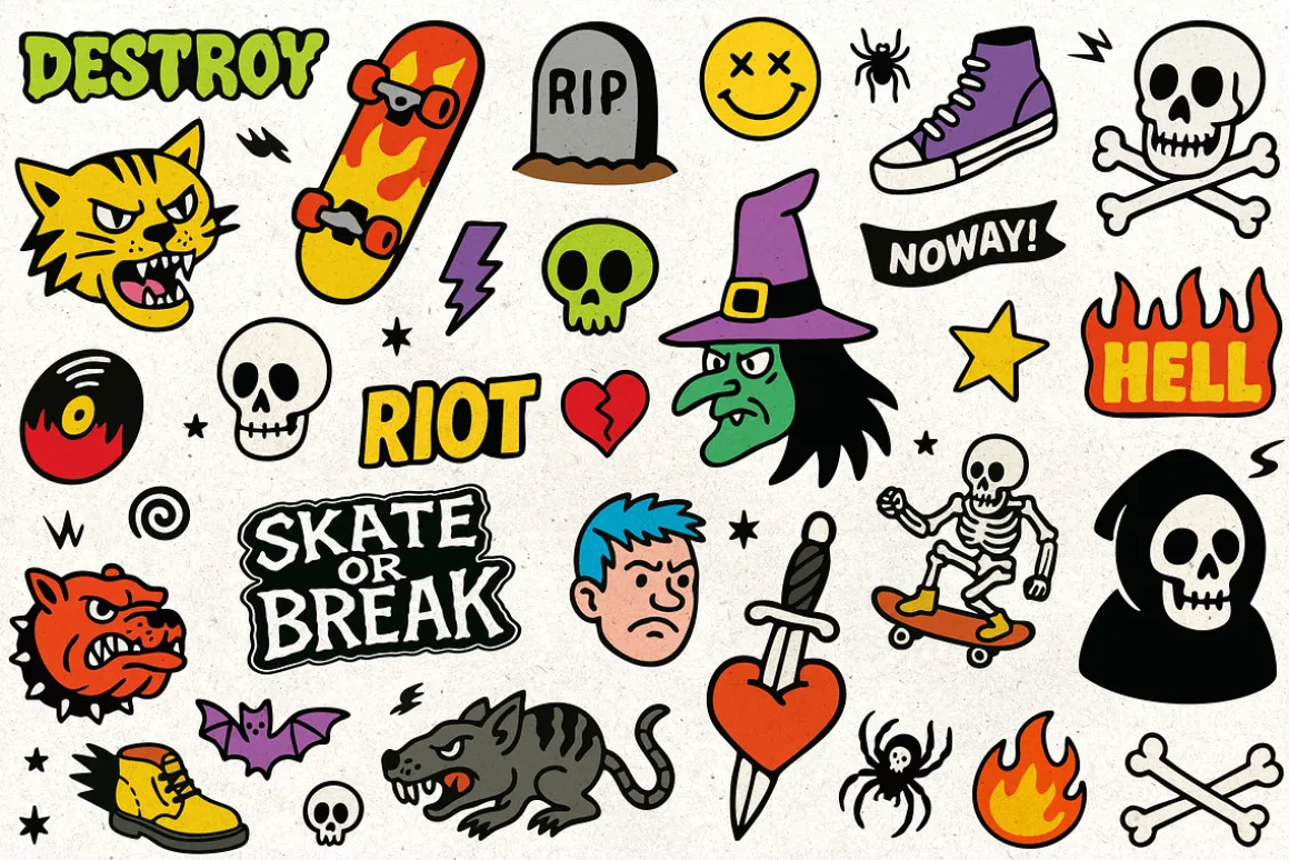 Skate or Break | 200+ Sticker Set