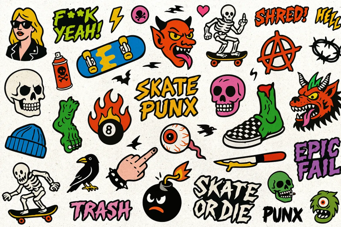 Skate or Break | 200+ Sticker Set