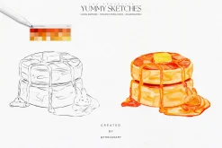 Sketches & Color Palettes Procreate