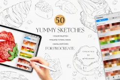 Sketches & Color Palettes Procreate