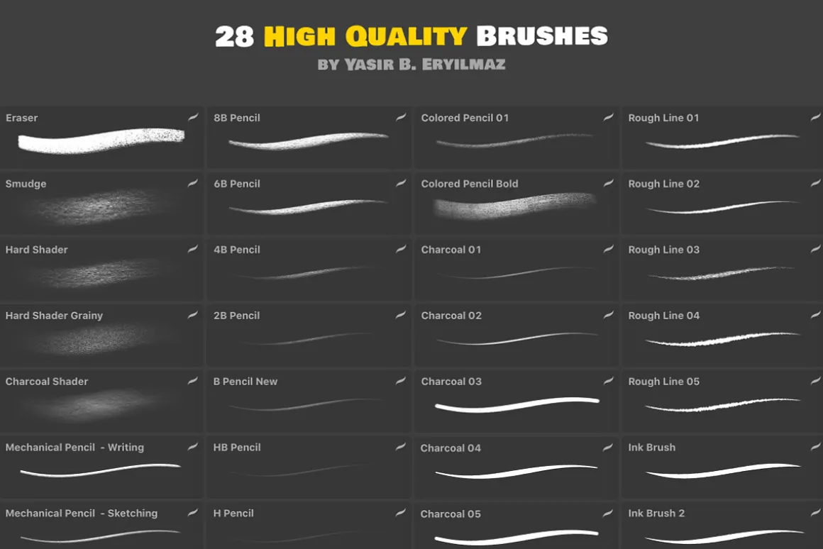Sketching Brush Set for Procreate