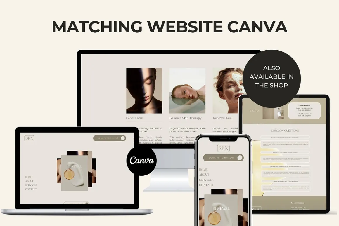 SKINCARE Canva templates