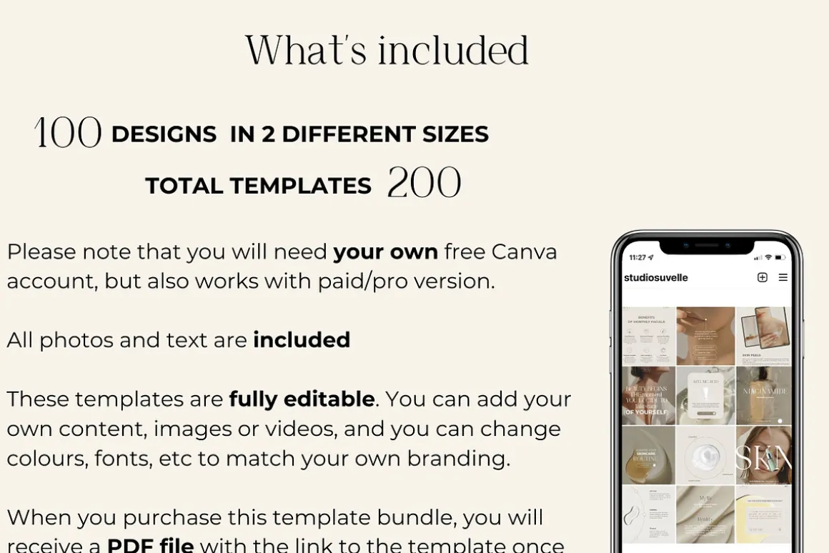 SKINCARE Canva templates
