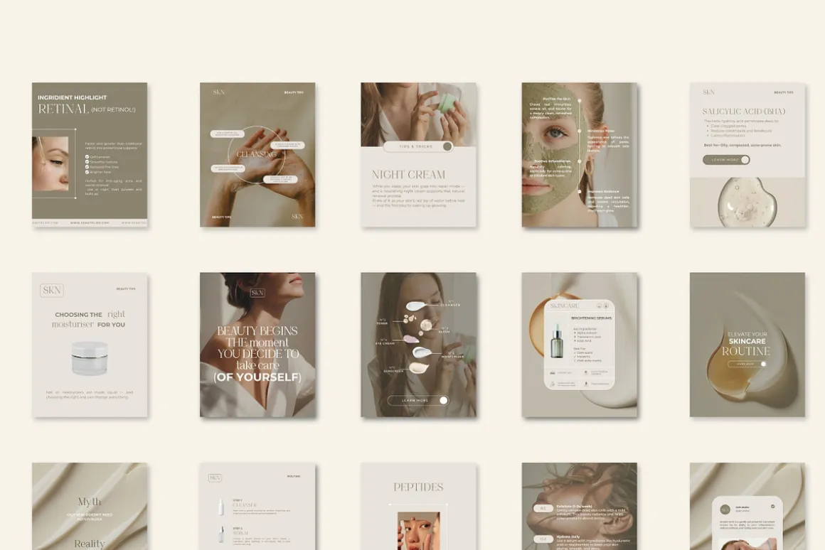 SKINCARE Canva templates