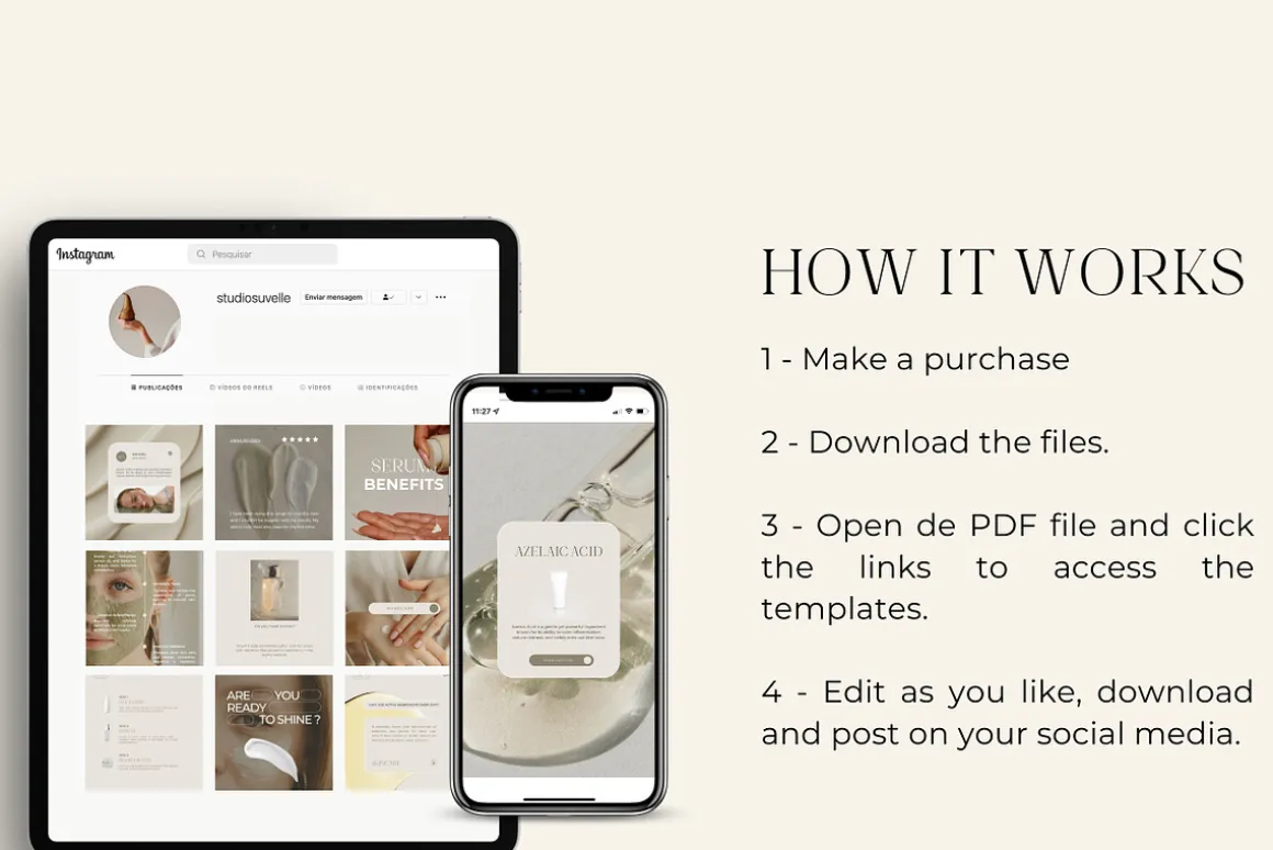 SKINCARE Canva templates