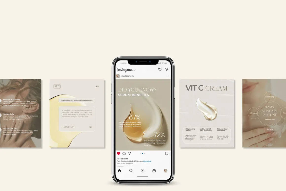 SKINCARE Canva templates