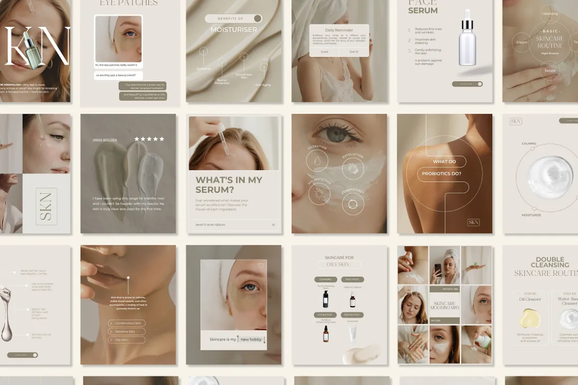 SKINCARE Canva templates