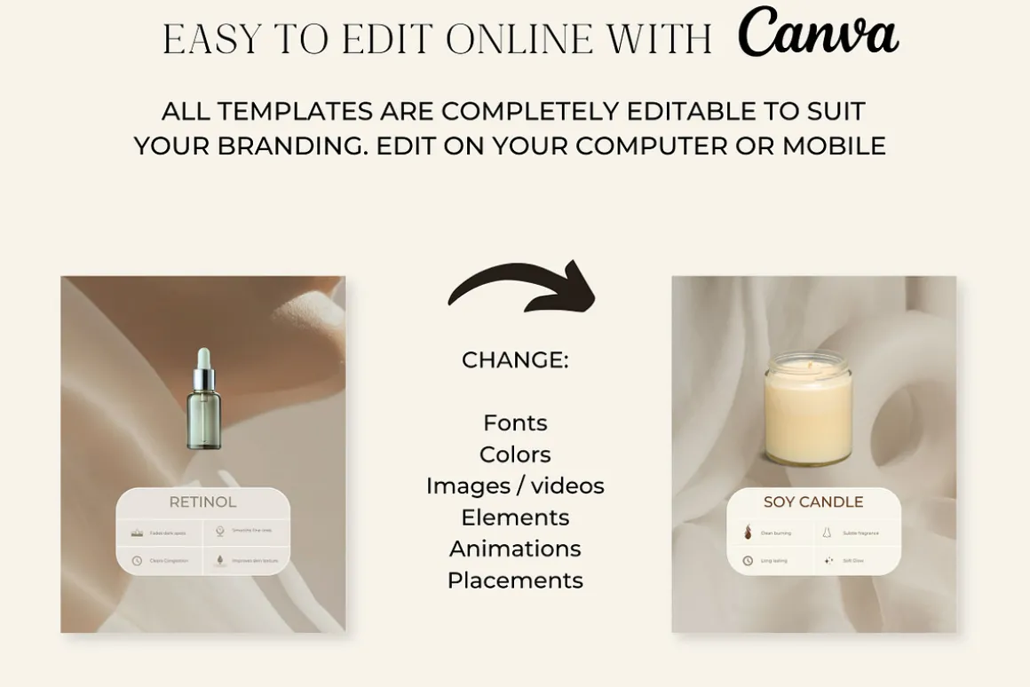 SKINCARE Canva templates