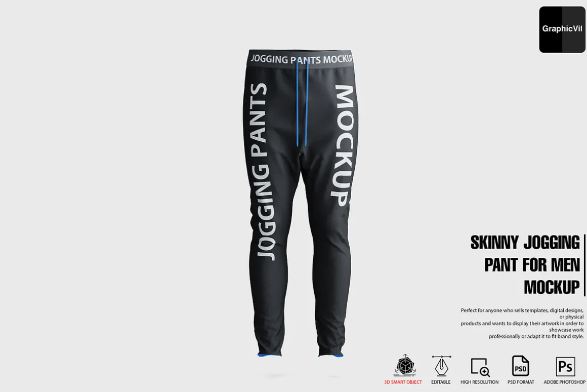 Skinny Jogging Pant for Men Mockups
