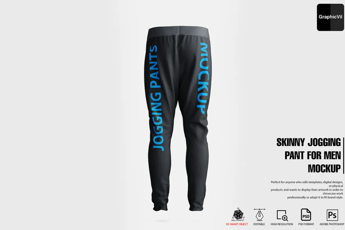 Skinny Jogging Pant for Men Mockups