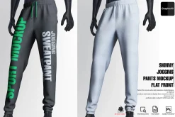 Skinny Joggings Pants Mockup