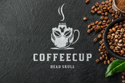 Skull Coffee Cup Logo Template