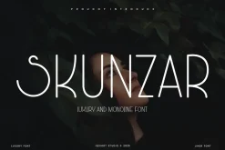 Skunzar - Monoline Font