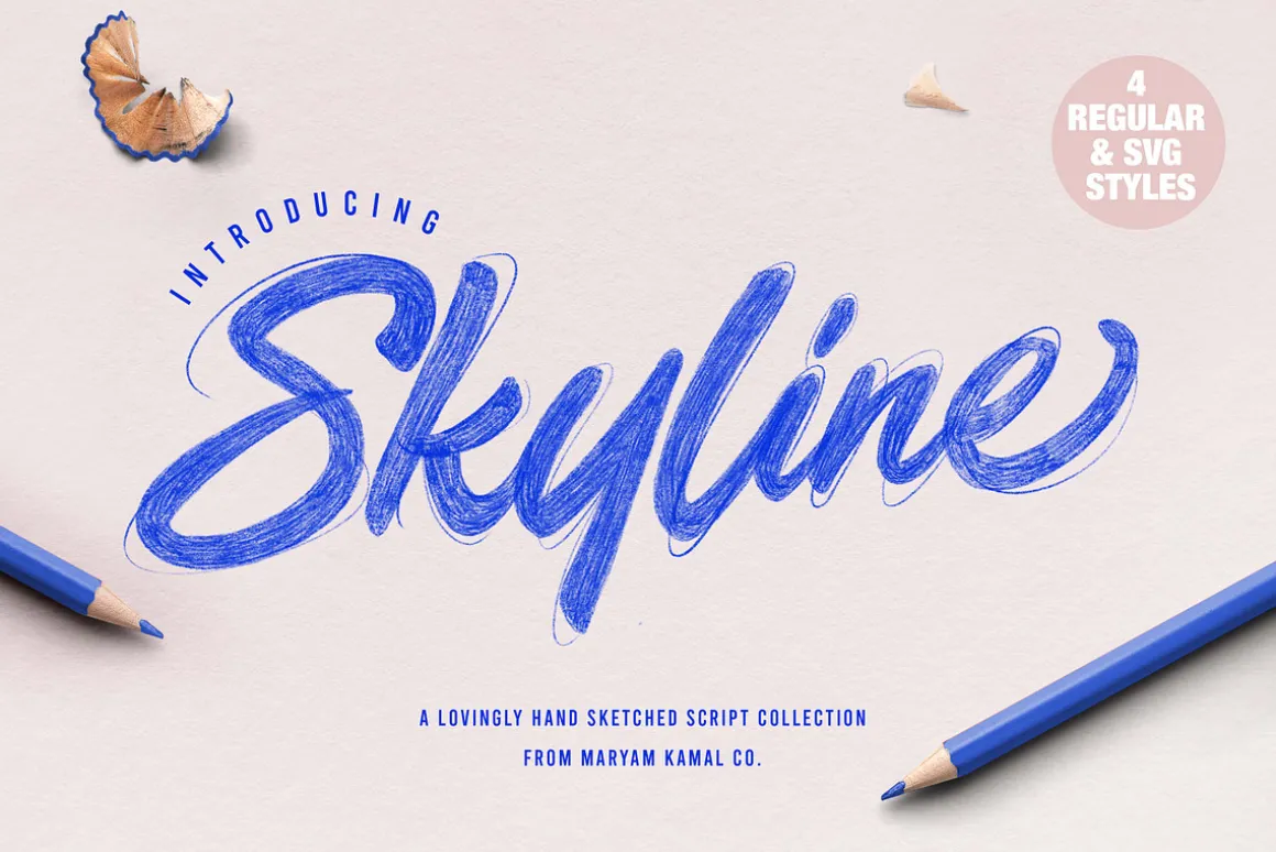 Skyline Script Font Collection