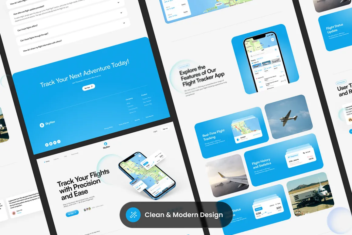 SkyNav - Mobile App Landing Page