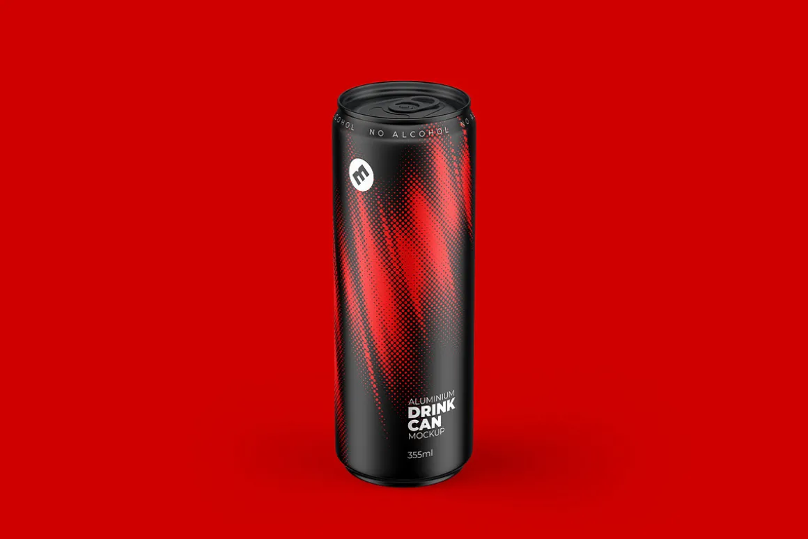 Sleek 355ml Aluminium Can Mockup