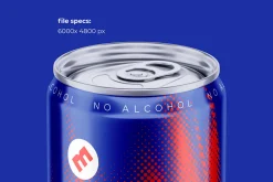 Sleek 355ml Aluminium Can Mockup