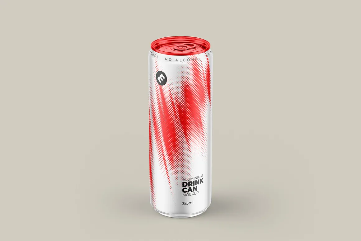 Sleek 355ml Aluminium Can Mockup