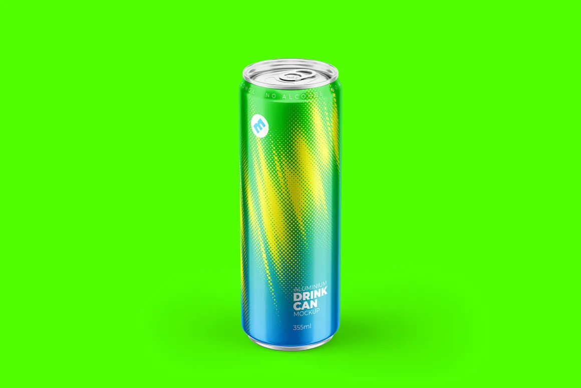 Sleek 355ml Aluminium Can Mockup
