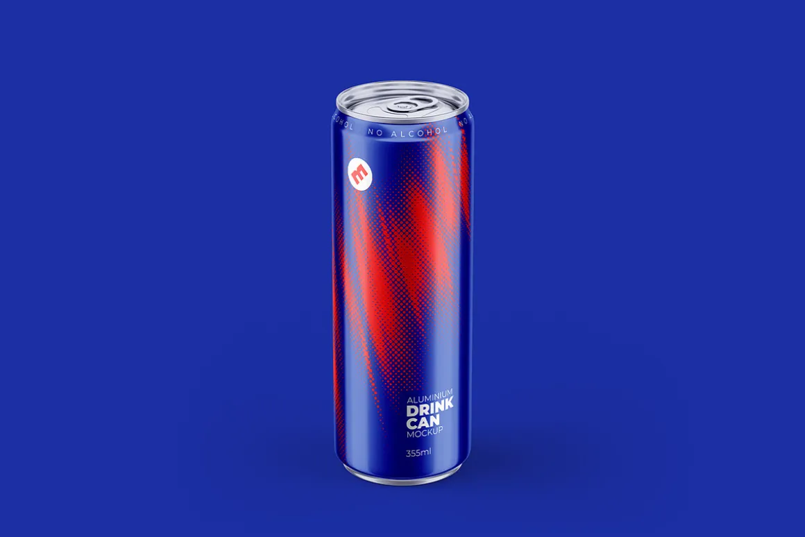 Sleek 355ml Aluminium Can Mockup