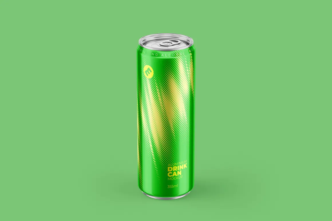 Sleek 355ml Aluminium Can Mockup