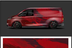Sleek Gray Vehicle Wrap Design