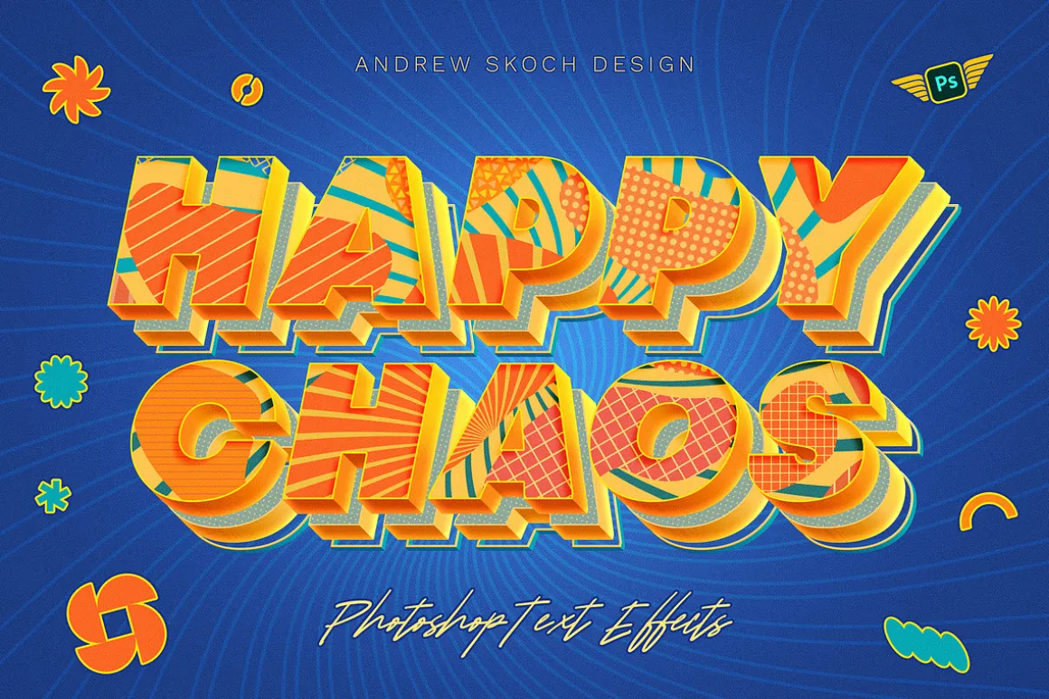 Sliced 3D Text Effects – 6 PSD