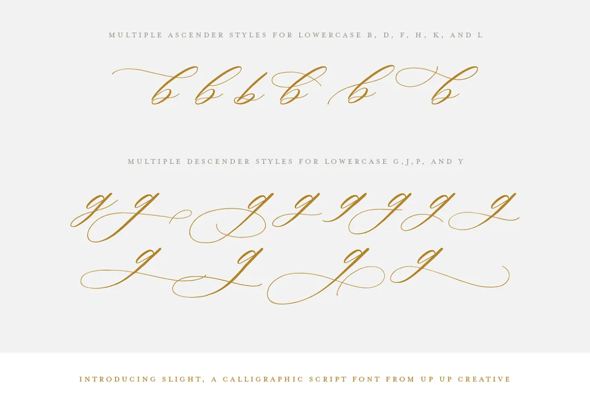 Slight, A Calligraphy Font