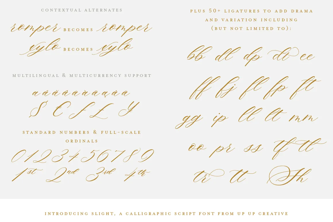 Slight, A Calligraphy Font