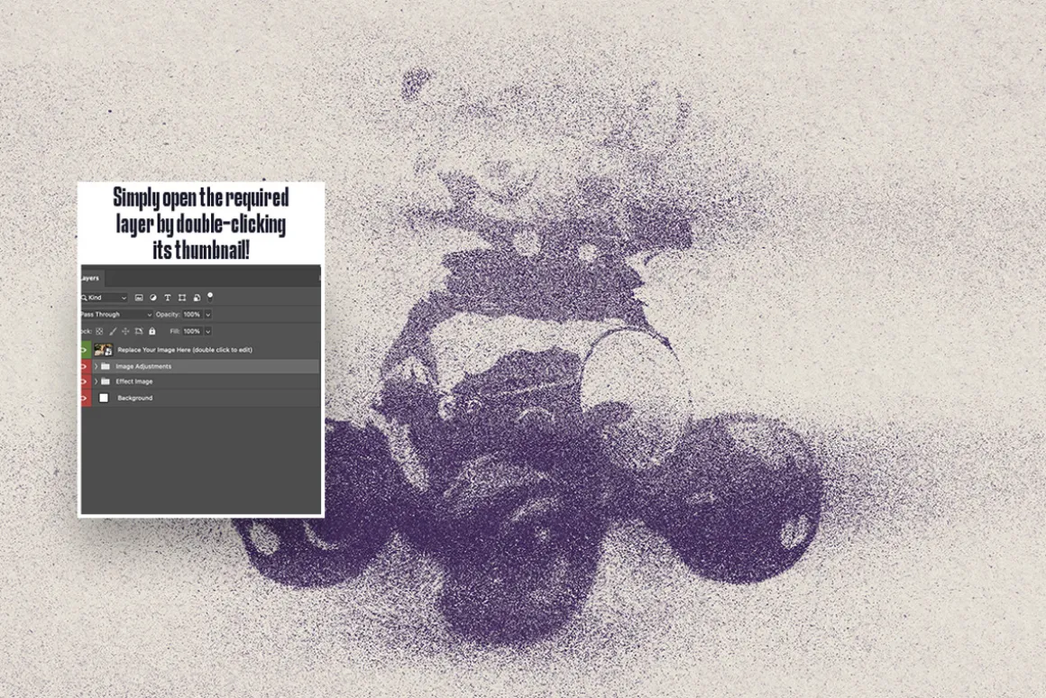 Smeared Distortion Photo Effect