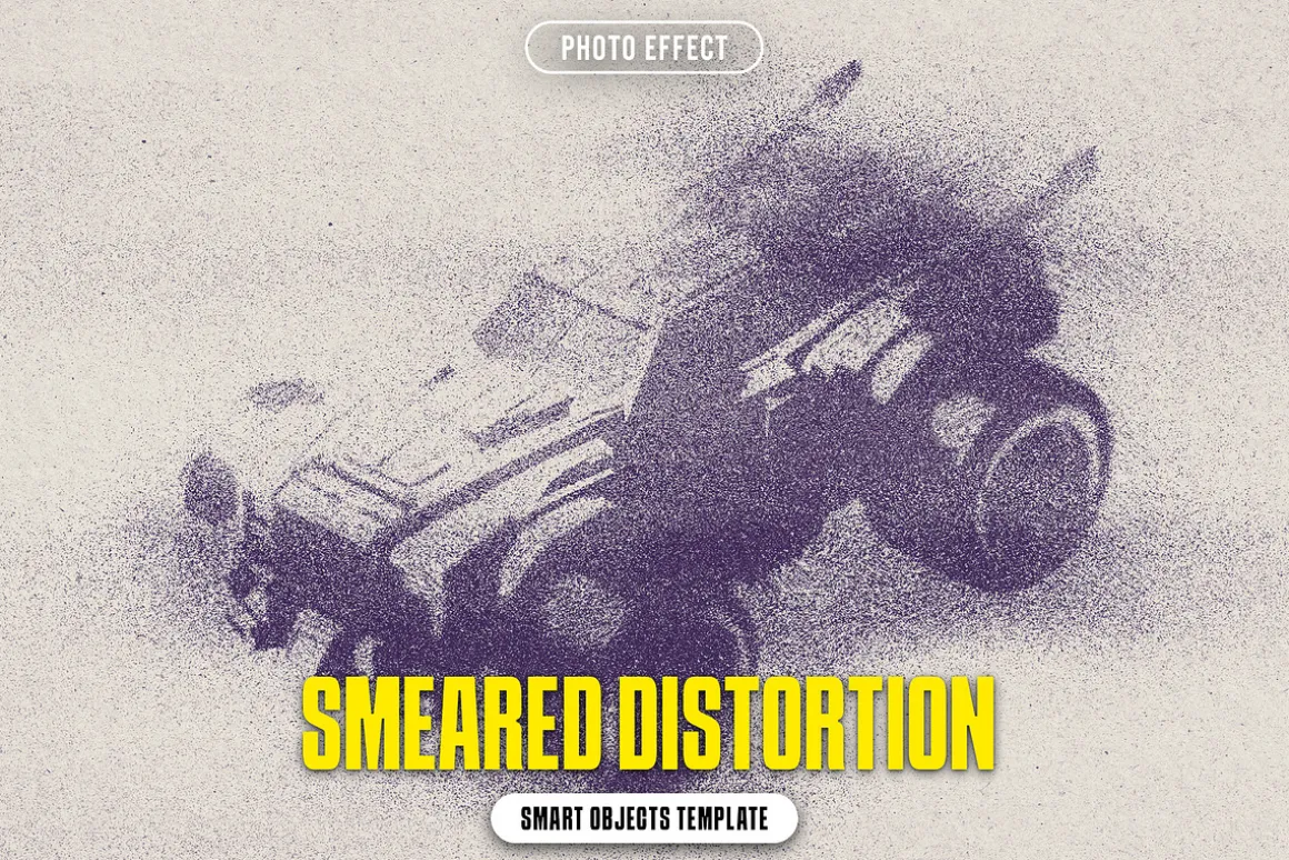 Smeared Distortion Photo Effect
