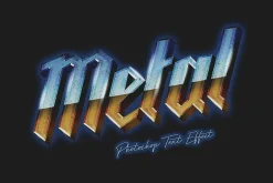 80's Metal Photoshop Text Effect