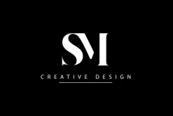 SM,MS Abstract Letters Logo design