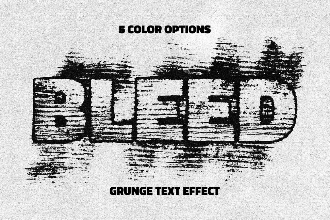 Smudged Print Text Effect