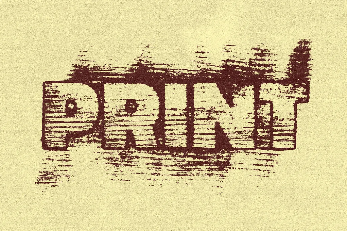 Smudged Print Text Effect
