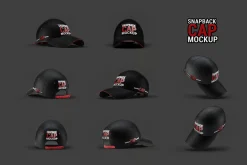 Snapback Baseball Cap Mock-Up