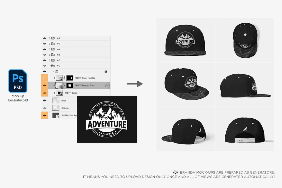 Snapback Hat Mock-up