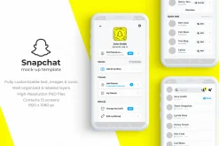 Snapchat Mobile Mockup Template